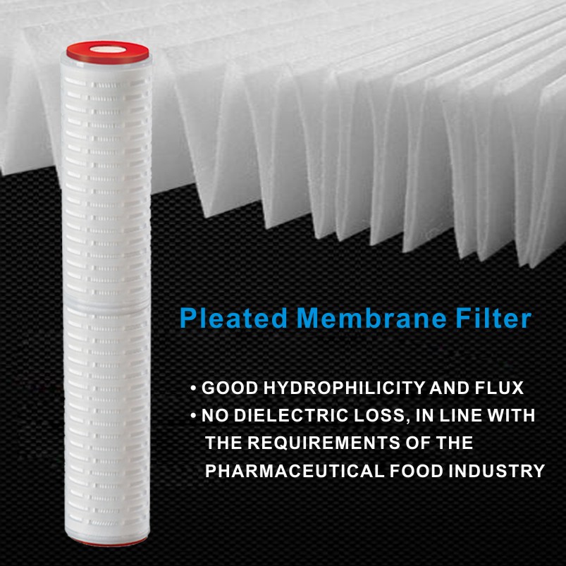 0.1 µm Submicron Pleated Membrane Filter Cartridges 20", Double Open End , Polypropylene Micro fiber Media