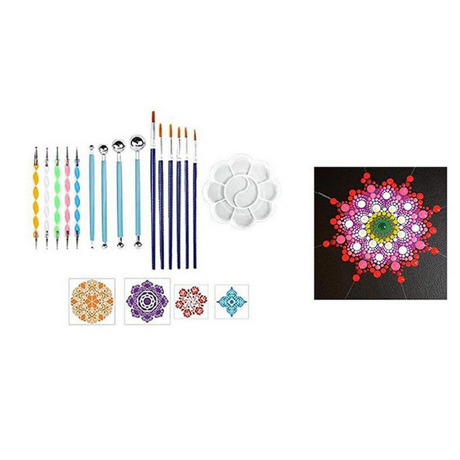 Mandala Puntjes Gereedschap Kit Handwerk Rock Steen Schilderen Gereedschap Set Stoffen Diy