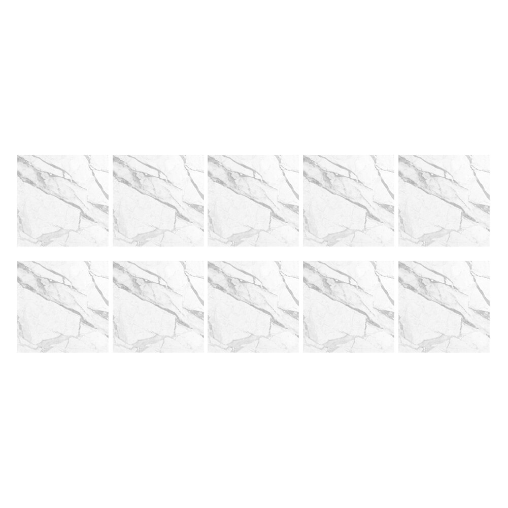 10pcs DIY Geometric Pattern Wall Tile Stickers Waterproof Self-adhesive Kitchen Bathroom Toilet Floor Decals Decor 10X10cm#38: A