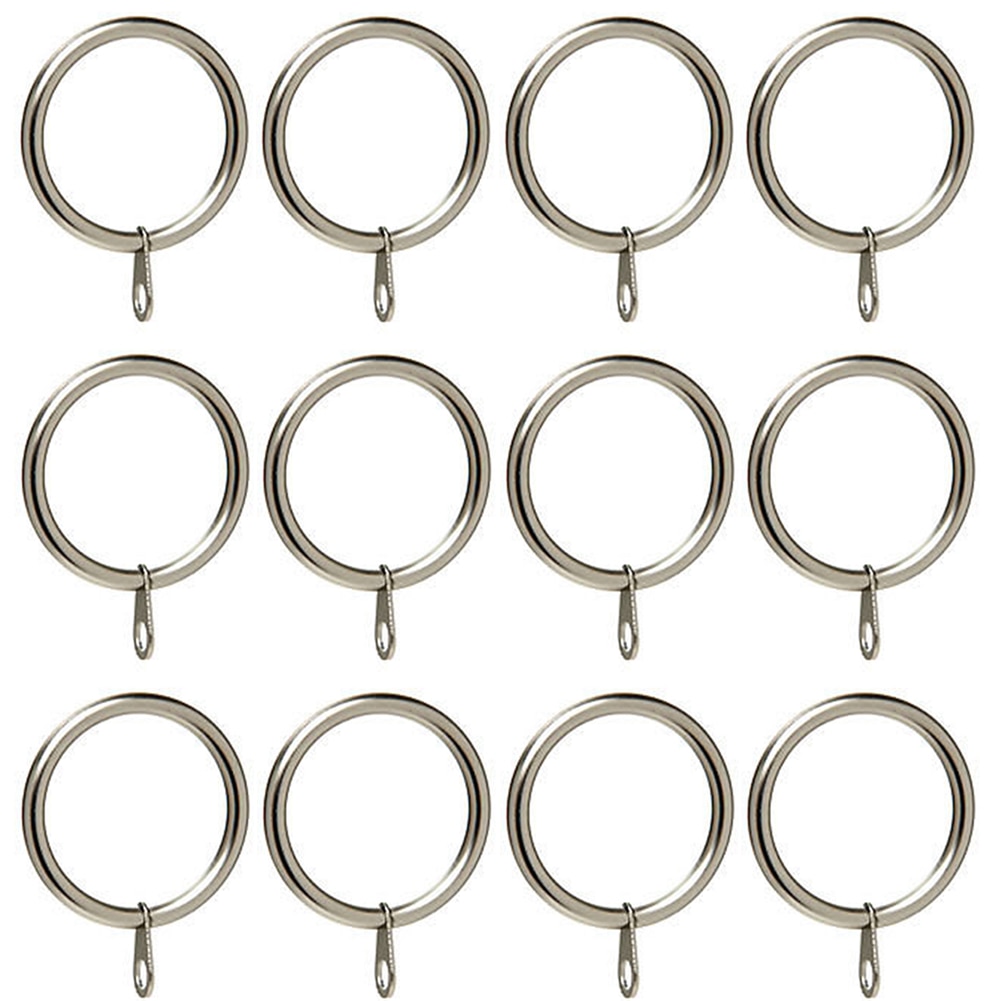 30mm Window Hanging Metal Hooks Curtain Rod Strong Practical Silver