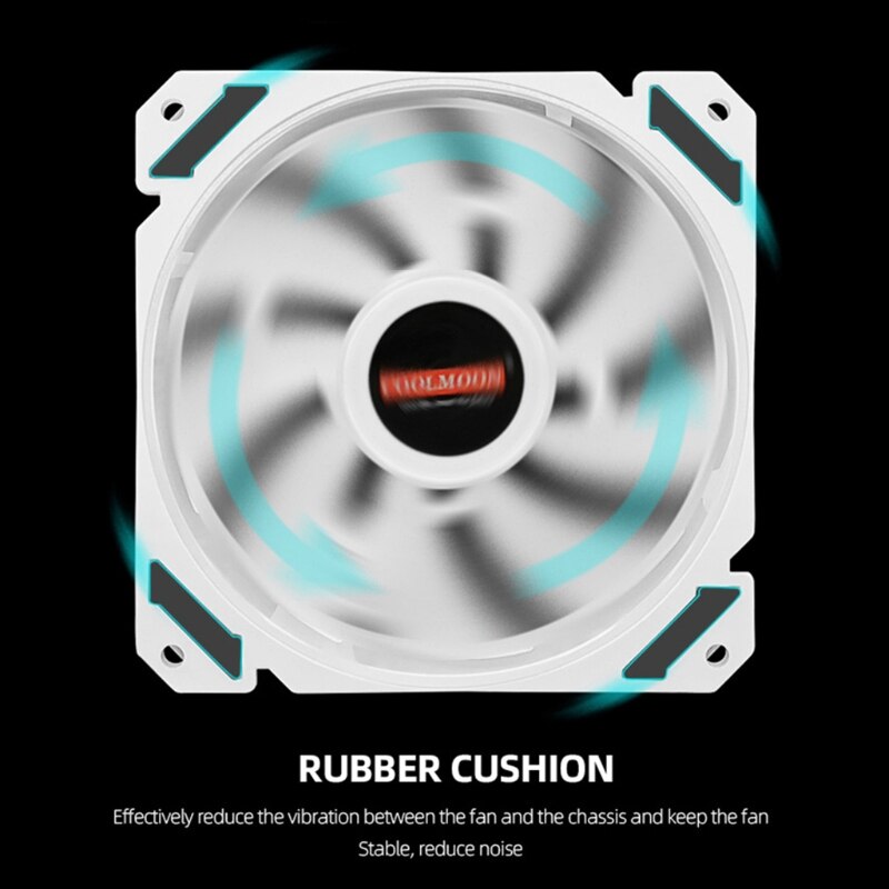 Coolmoon 120mm PWM ARGB PC Case Fan Quiet 4 Pin RGB Cooling Fan for CPU Computer