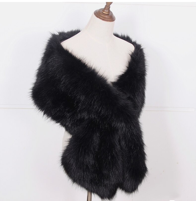 JaneVini Navy Winter Faux Fur Bolero Bridal Shawls and Wraps Warm Cape Cloak Wedding Coat Jacket for Evening Party