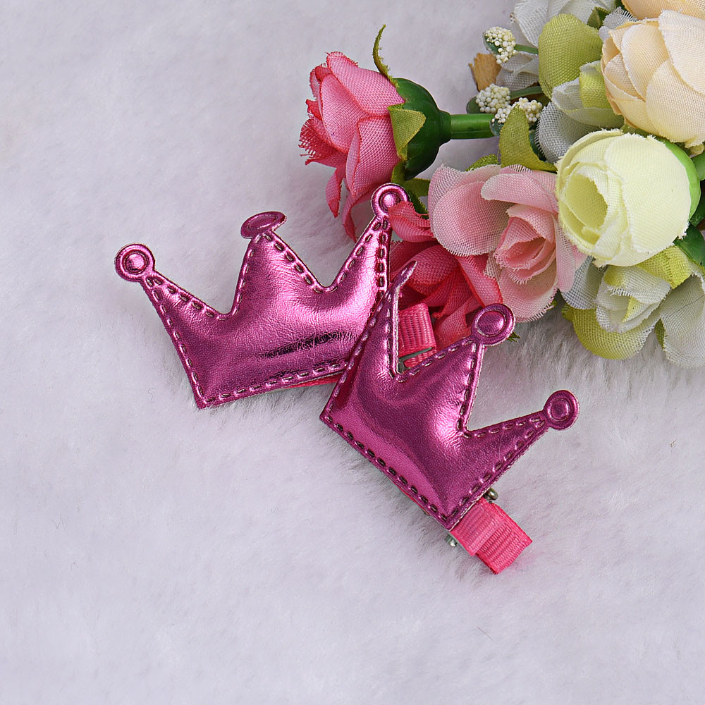 2pcs Hair Clips Girls Christmas Party Princess Leather Hair Style Buckle Baby Hair Accessories Шапка Детская diadema bebe