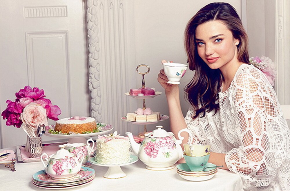 British Style Flower Bone China Coffee Cup and Saucer Set High-end Afternoon Tea Pastoral Style Flower Tea Cup