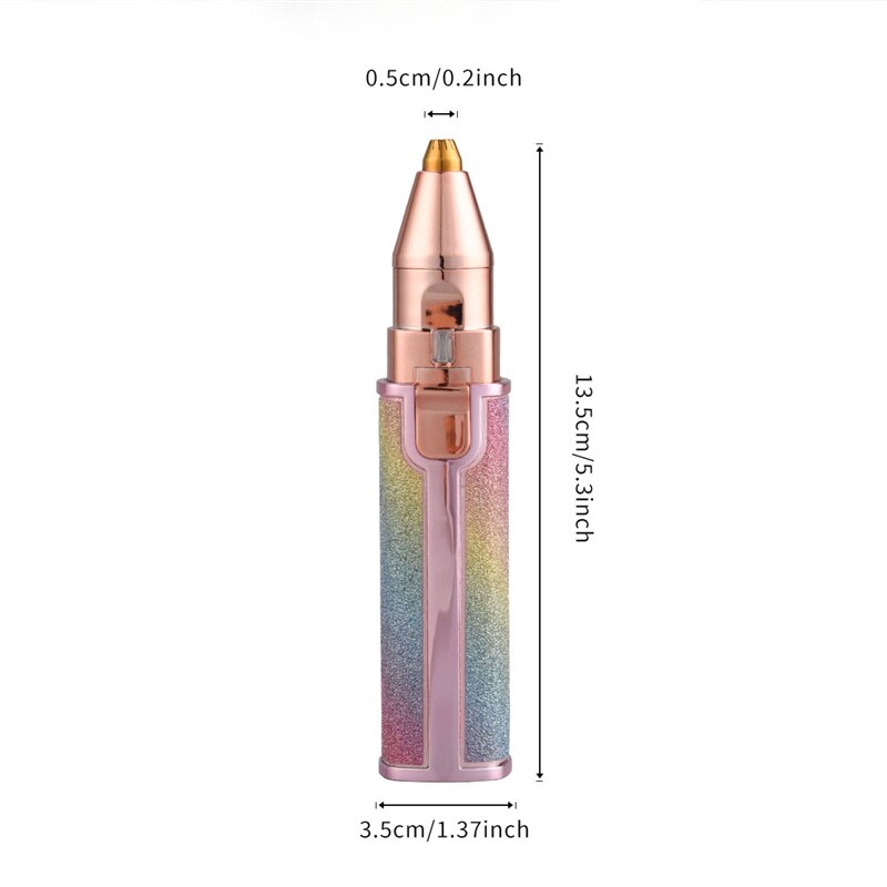 2 In 1 Elektrische Wenkbrauw Trimmer Dame Scheerapparaat Gezicht Haar Remover Oplaadbare Wenkbrauw Shaper Vrouwen Pijnloos Epilator Bikini Trimmer