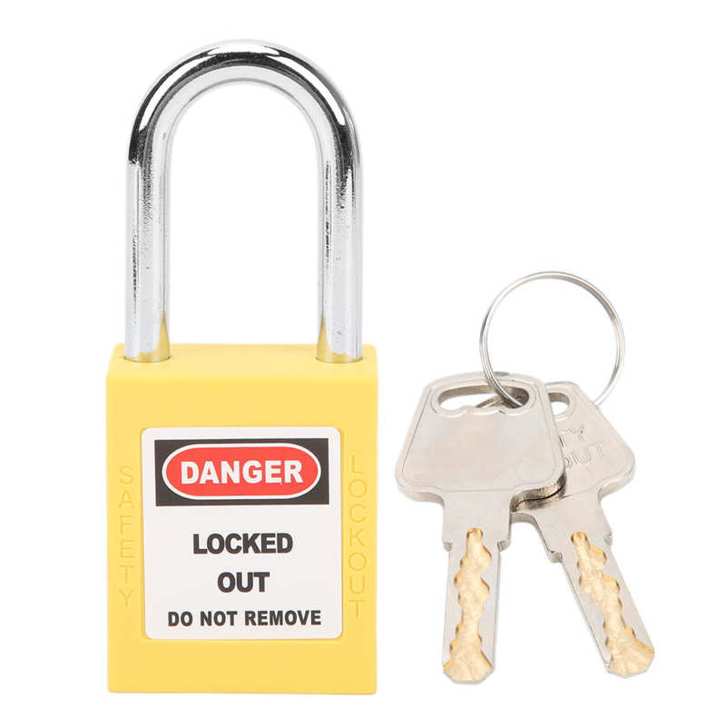 candado smart door lock 38mm Lockout Lock Insulation Safety Engineering LOTO Padlock for Machinery Manufacturing code lock: yellow