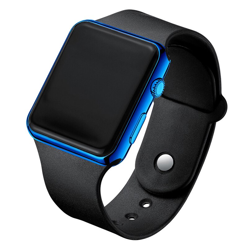 Paar Sport Led Digitale Horloge Mannen Digitale Horloges Horloge Voor Vrouwen Mannen Elektronische Klok Siliconen Band: Blue Black