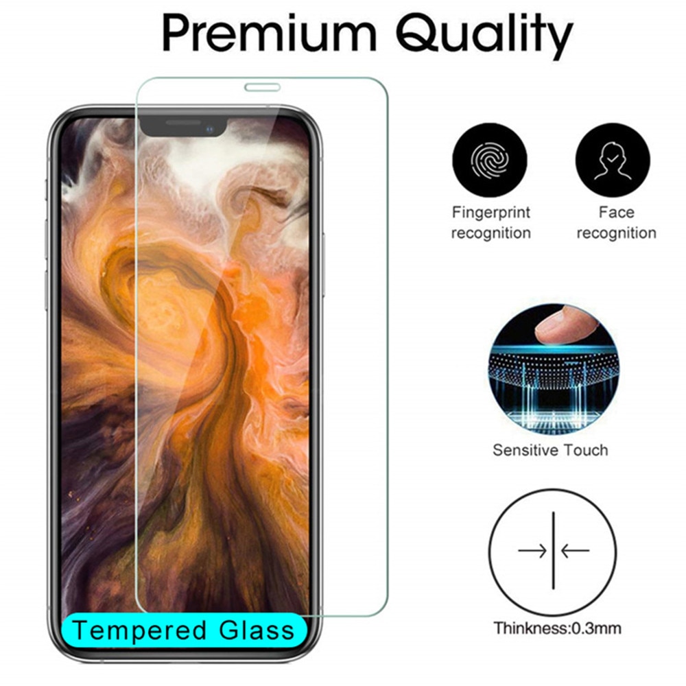 Verre de protection complet sur iPhone X XS 11 Pro Max XR 7 8 6s Plus 5 SE protecteur d'écran verre trempé pour iphone 11 Pro verre