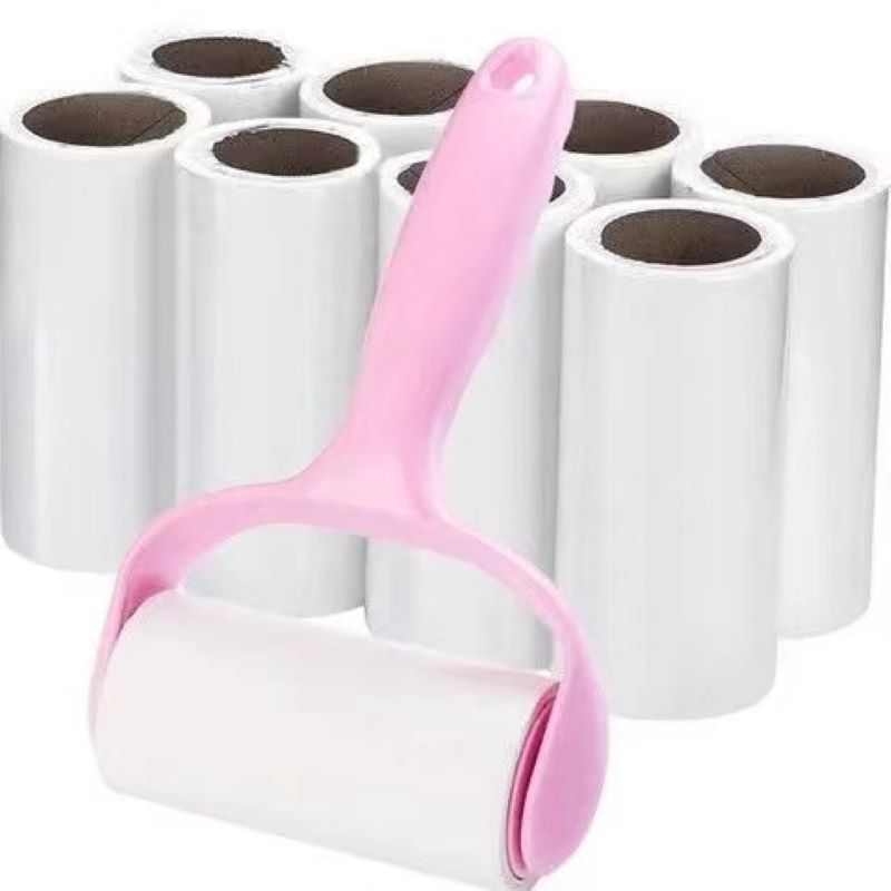 9 paper drums and 1 handle dust sticky paper roller oblique sticking to remove clothes stains and dust brush hair removal
