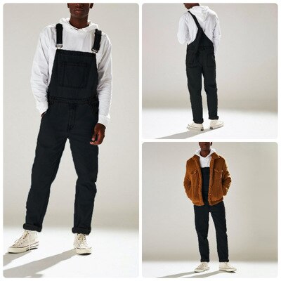 Bretelles hipster de rue d'été, jeans taille haute pour hommes