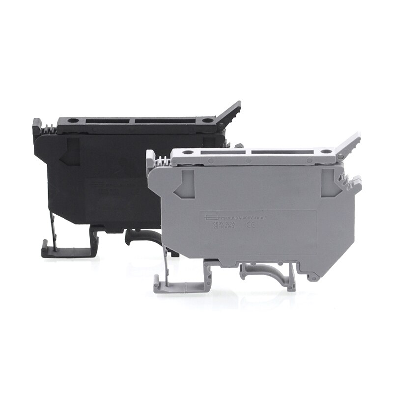 2Pcs Din Rail Clamp Fuse Screw Terminal Blocks UK5-HESI Electrical Wire Connector Morsettiera Terminals Block Seat 6.3A 4mm2