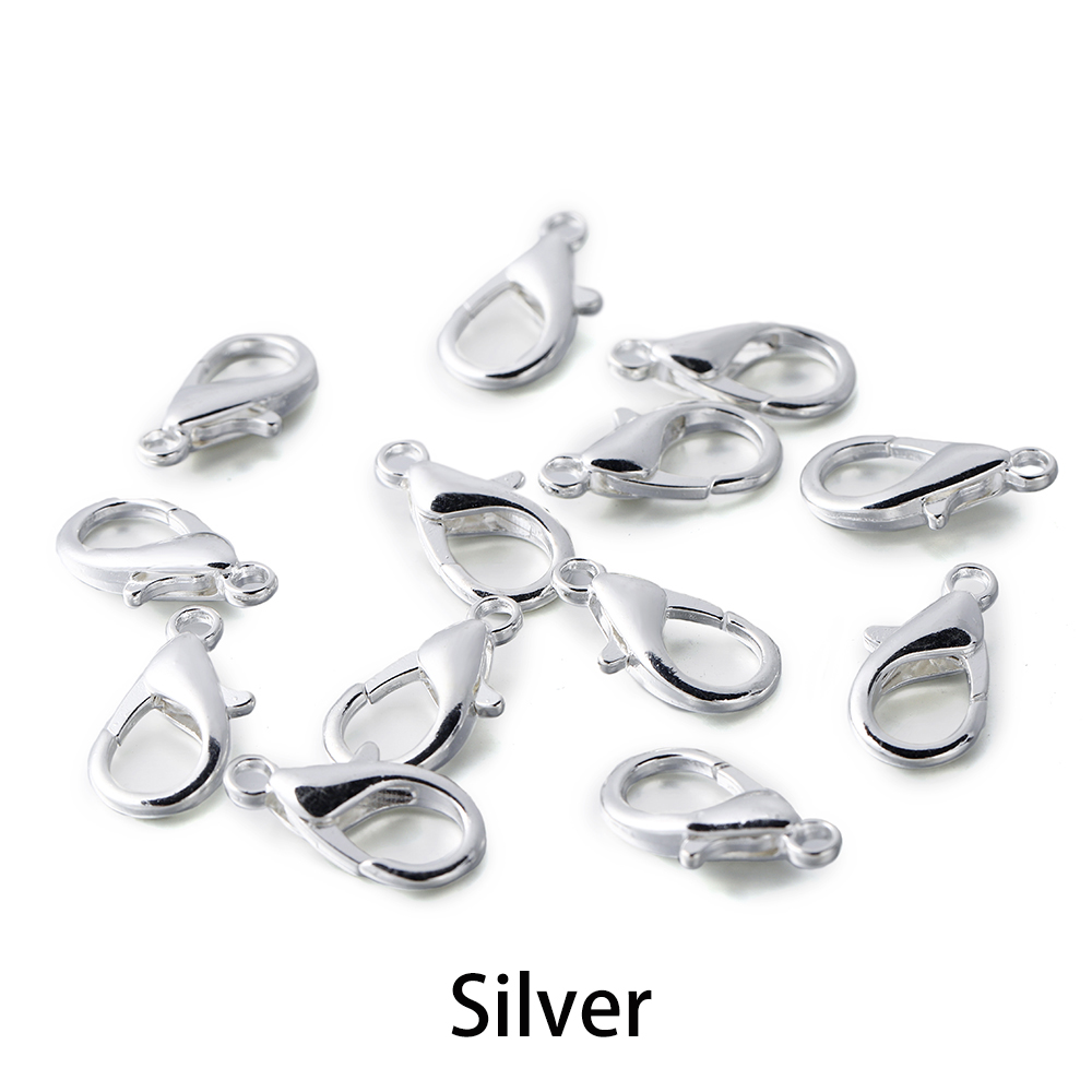 100 teile/los Metall Karabiner für Armbänder Halsketten Haken Kette Verschluss Zubehör für DIY Schmuck Machen Erkenntnisse: S / Lila