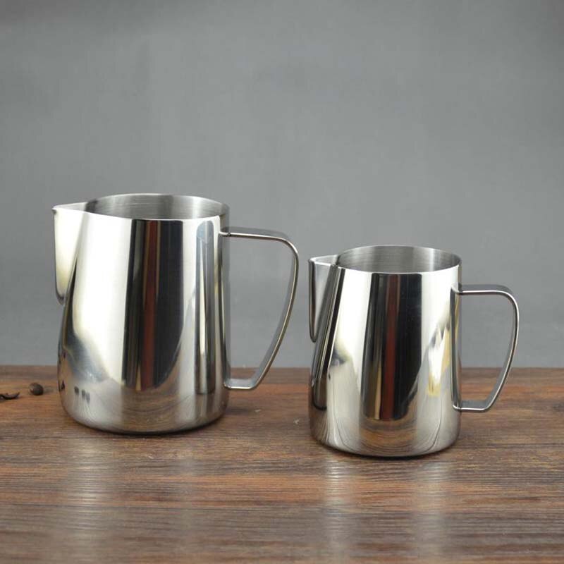 304 rostfria kaffekanna barista redskap 350ml 600ml latte art: 600ml / Grundläggande
