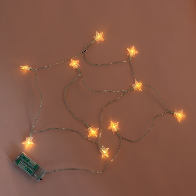 Dekorative led lys stjernelys streng utendørs belysning vindu pentagram stjerne rom dekorasjon tilbehør