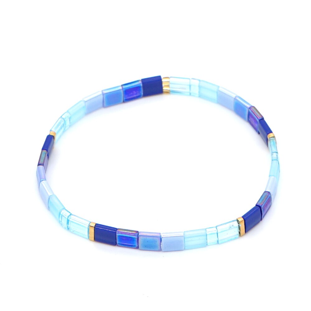 Go2boho pulseira feminina miyuki tila frisado pulseiras elásticas de vidro moda verão praia pulsera boho contas jóias 2020 feito à mão: Default Title