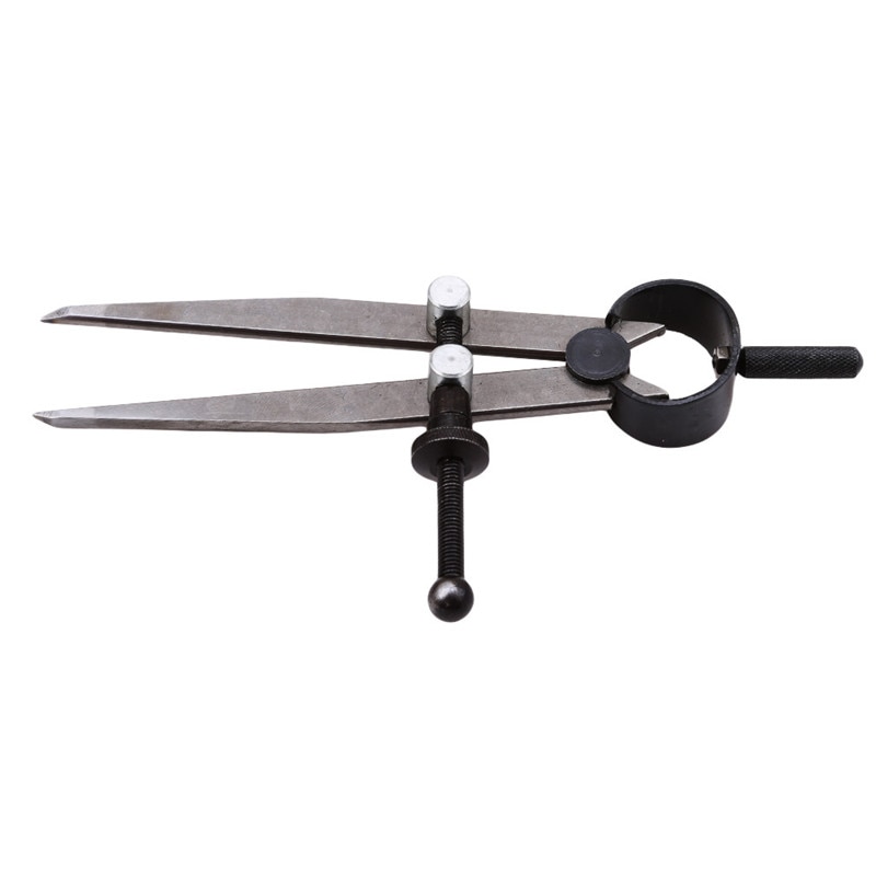 1PCS Carbon steel Scriber Divider Wheel Compass Leather Stitch Hole Distance Measure Compass Leather Divider Tool