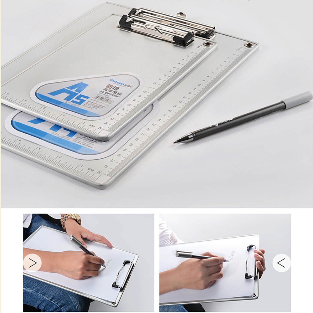 A4 Clip In Ruler 1PC Simple Aluminum A4 Clipboard with Ruler Writin... – Grandado