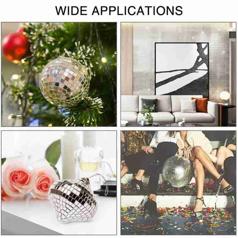 Belle Vous 10 Pack Of Gold Mini Self-Adhesive Square Mirror Glass Mosaic Tiles With Cleaning Cloth 4800 Decorative Diy Craft Pieces Gold Accessory Decoration Art Craft Stickers