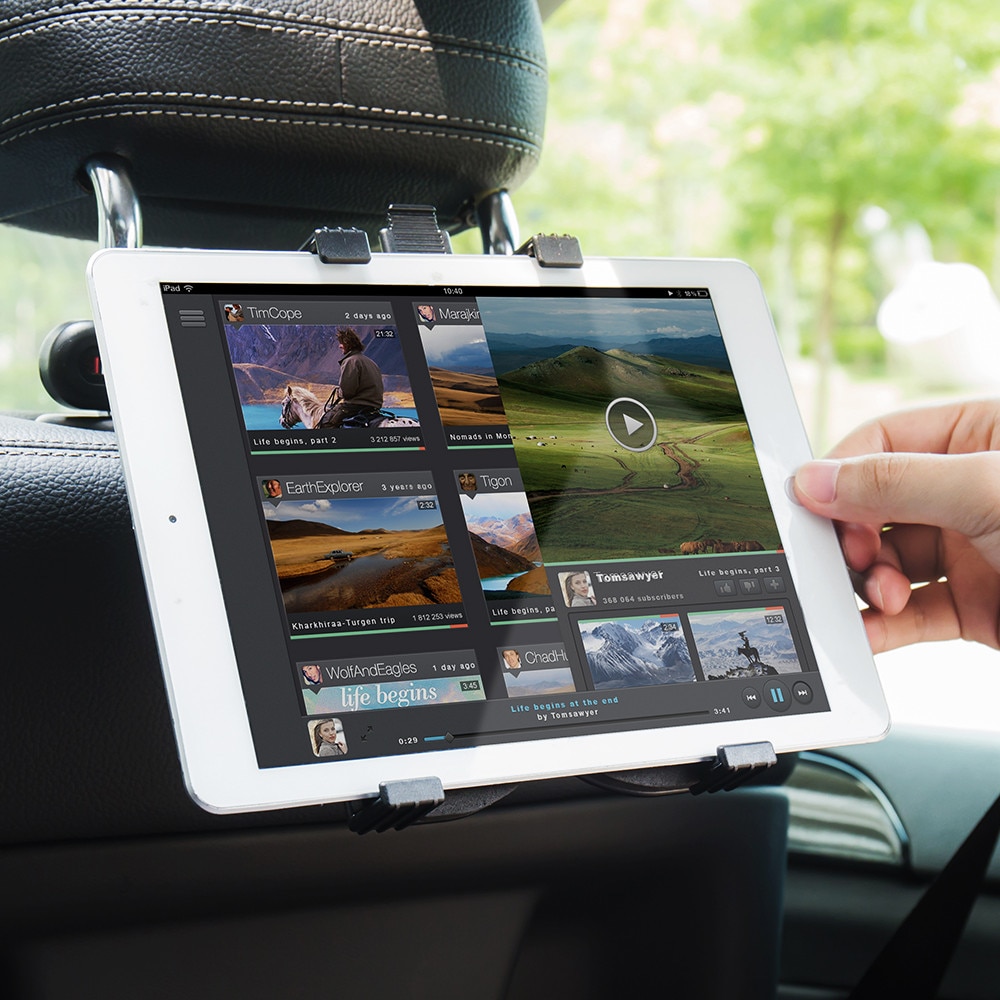7-11 '' auto tablet houder auto tablet houder standaard voor ipad 1 2 3 4 5 ipad mini air auto achterbank hoofdsteun montagebeugel houder