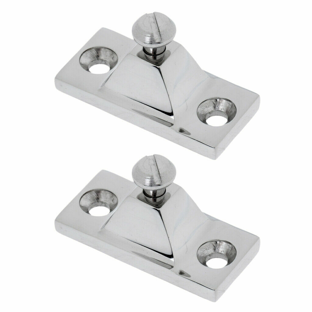 2pcs Stainless Steel Marine Bimini Boat Top Side Mount Deck Hinge Fitting Hardware: Default Title