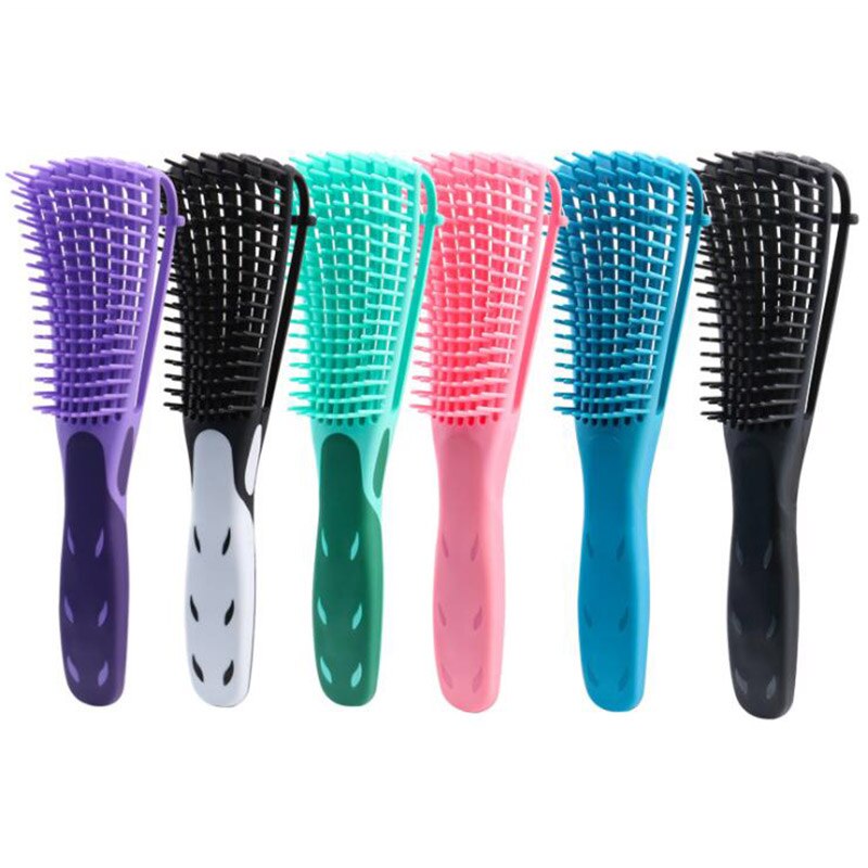 Démêlant brosse à cheveux peigne à cheveux poulpe peigne cheveux cuir chevelu masseur pour adultes et enfants cheveux crépus ondulé démêlant peigne et brosse