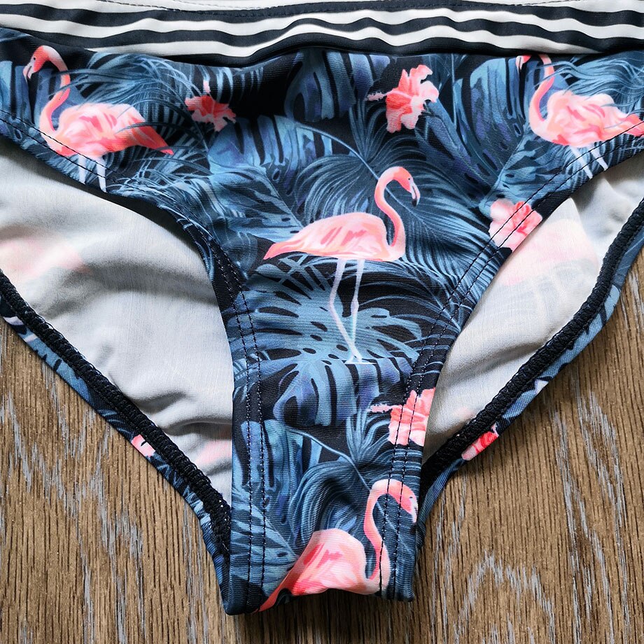 3-12 år flicka baddräkt barn flamingotryck flicka bikini set tvärbak två delar barns badkläder småbarn flickor baddräkt