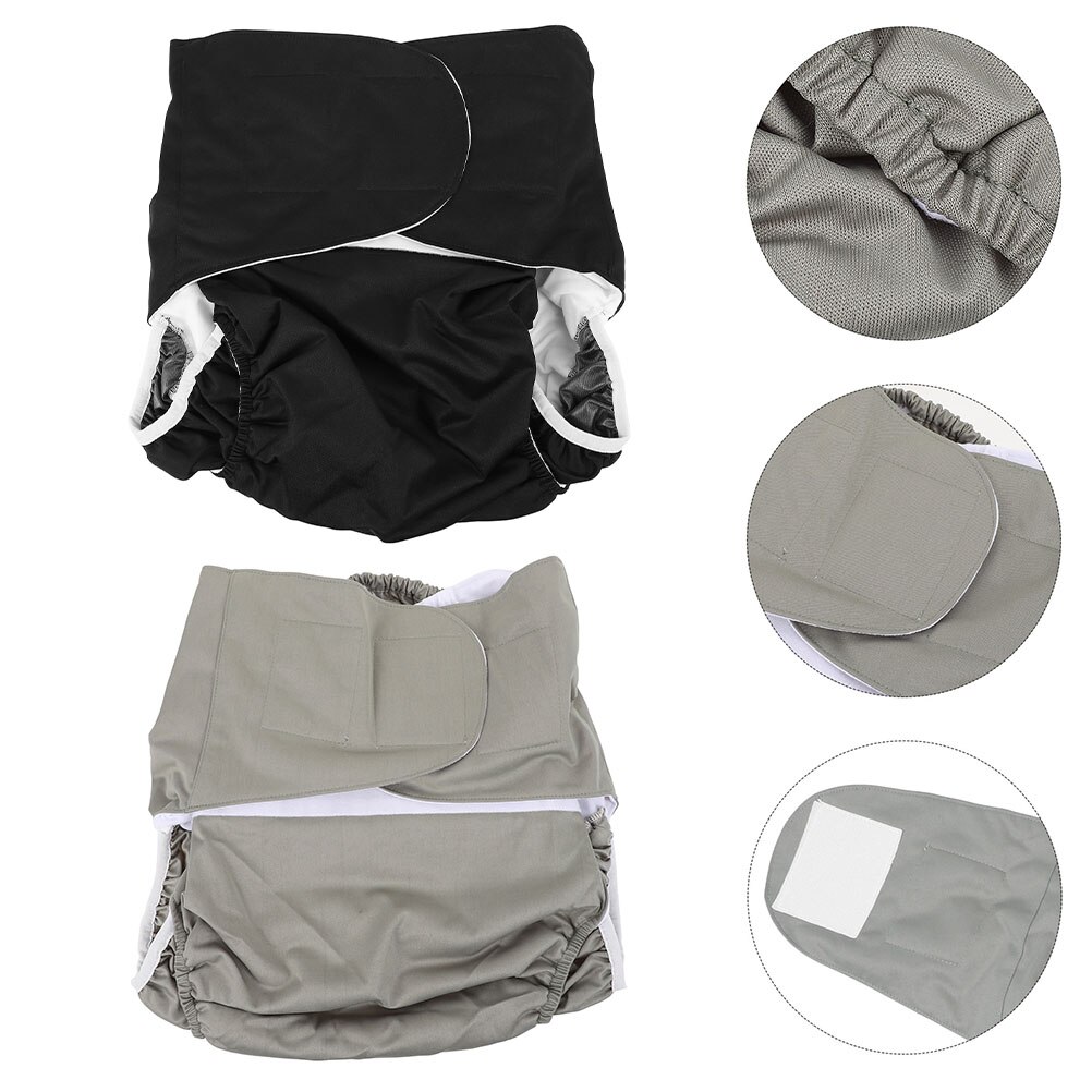 2pcs Waterproof Diaper Washable Incontinent Elderly Nappies Menstrual Briefs