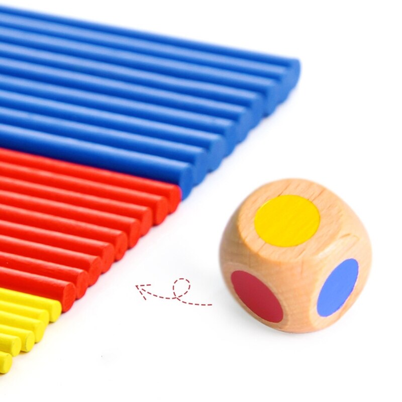 1 Set Wooden Sticks Steady Stacking Game Toys for Kids Balance Patience Training L4MC