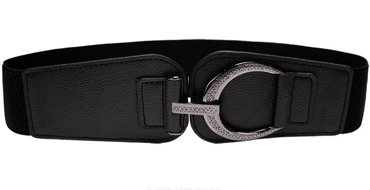 Mode Zwarte Cumberbanden Dame Brede Elastische Lederen Riem Jurk Jas Buikband Ceinture Luxe Gordel Rode Vrouwen: style 5 black color