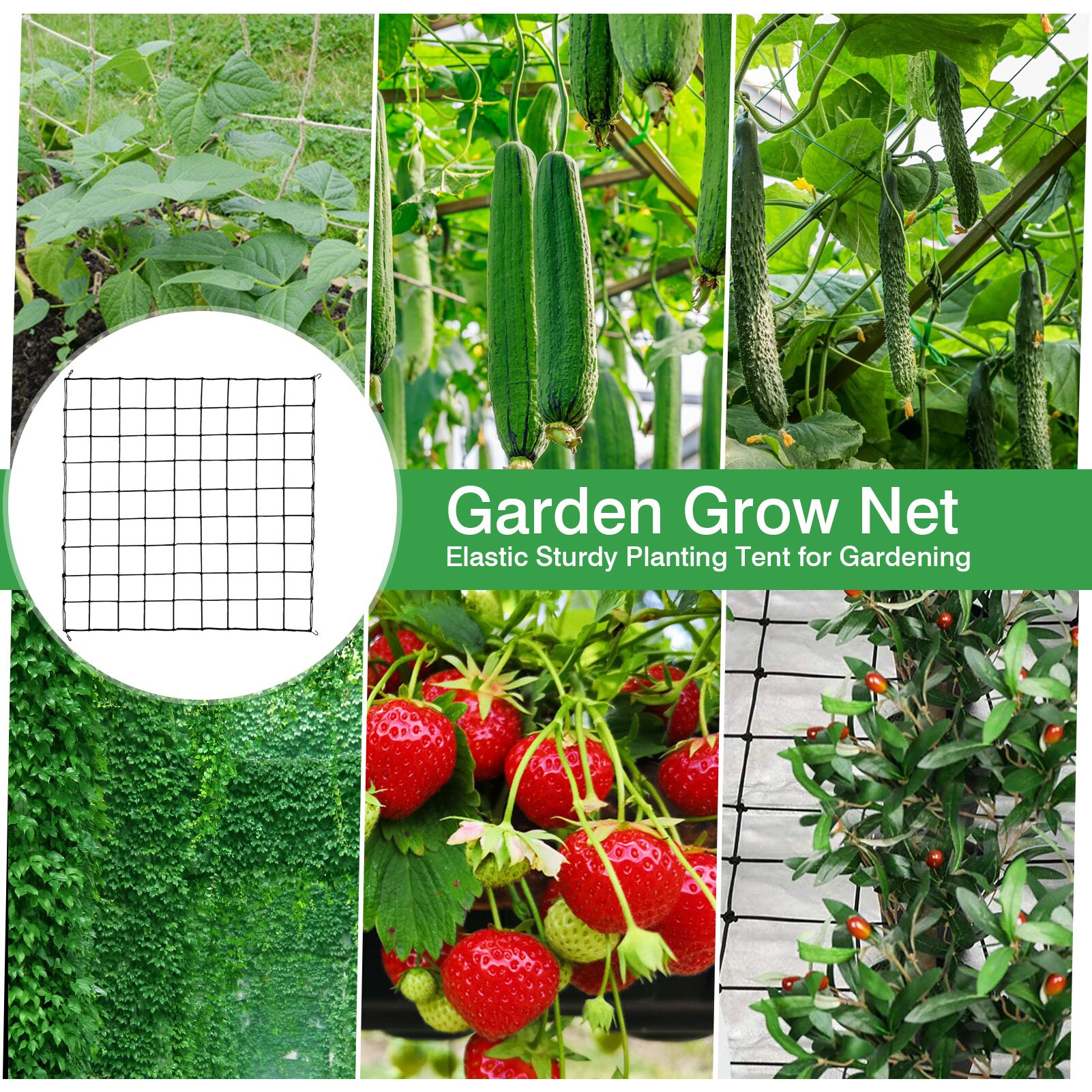 Tienda de cultivo de plantas, cerca de frijol, Red de enrejado Flexible para plantas trepadoras, vegetales, suministros de jardín para el hogar