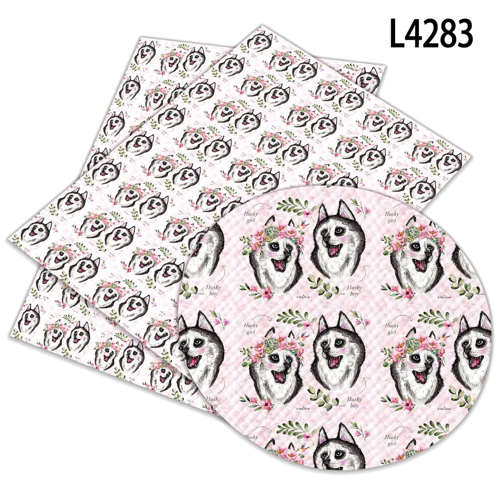 Feuilles de cuir synthétiques A4 22x30cm pour bricolage, imprimés de dessins animés d'animaux différents, fournitures de couture faites à la main, décor de vêtements: L4283