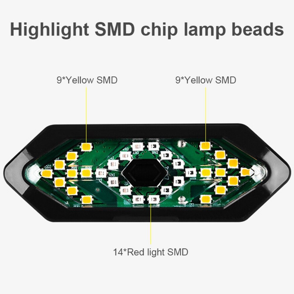 Mtb Fiets Achterlicht Richtingaanwijzers Afstandsbediening Fiets Richting Indicator Led Usb Oplaadbare Fiets Achterlicht