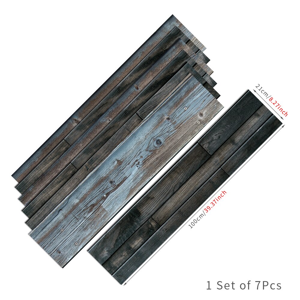 Autocollants pour escaliers en bois, 7 pièces, 21cm x 100cm, bande de roulement, vinyle, auto-adhésif, bricolage, mur de face, brique, motifs artistiques: RS004