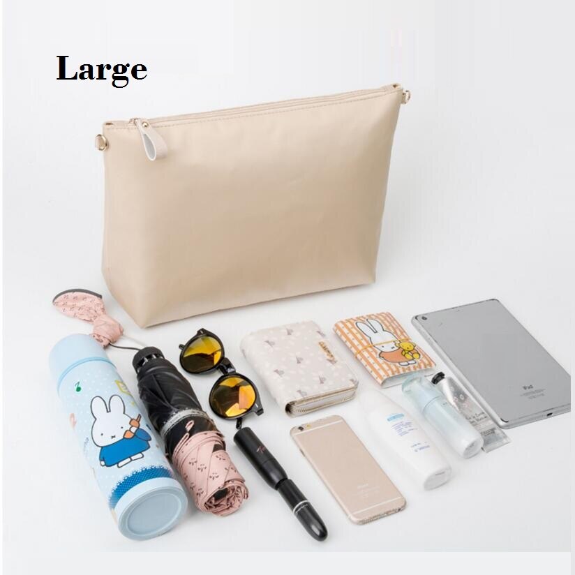 Nylon Tasche Einfügen Organizer Mit Zipper Taschen Weiches Licht Perfekte Geldbörse Veranstalter zu Halten Alles Ordentlich bolsa de maquiagem