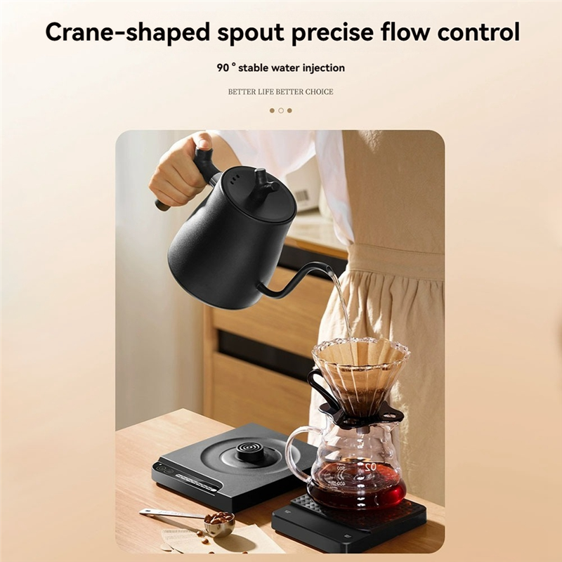 A36t-1000ml snabbvärmande vattenkokare 304 elektriska vattenkokare i rostfritt stål och kaffekokare automatisk avstängning