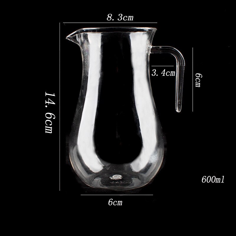 PC acrylique jus de fruits pot plastique rouge vin distributeur Transparent théière verre lait café bouilloire tasse à mesurer décanteur liqueur: 600ml