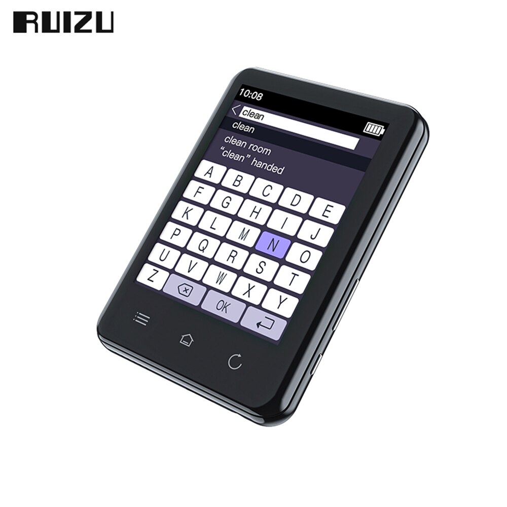 Ruizu D66 Bluetooth 5.0 MP3 Speler Touch Screen Muziekspeler Draagbare Audiospeler Ondersteuning Fm Radio Recorder E-Book Klok Video