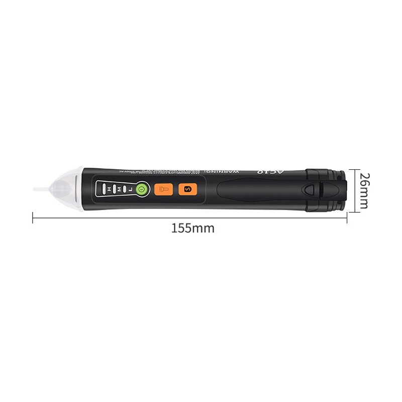 Non Contact Voltage Tester AC Electricity Detect Pen with Adjustable Sensitivity LCD Display LED Flashlight Buzzer Alarm