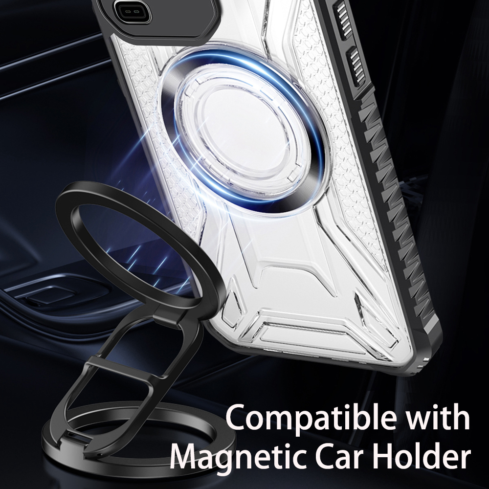KEYSION Transparent Magnetic Case for Infinix Note 50 Pro 4G Silicone+PC Heavy Duty Shockproof Phone Cover for Infinix Note50 4G