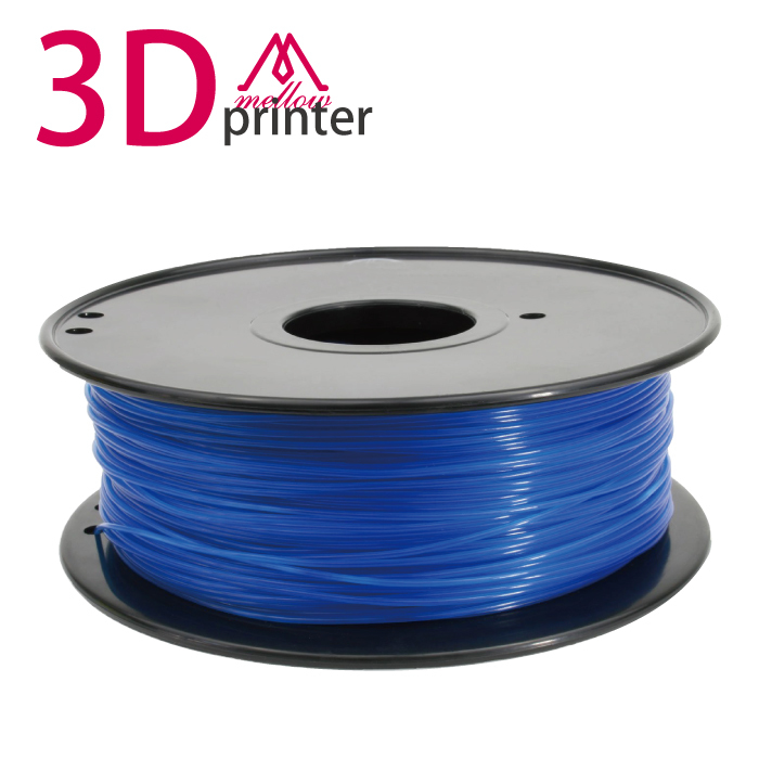 100g 3d printer pc filament 1.75 / 3.0 til makerbot, reprap, up, afinia, flash smedje og alle fdm 3d printere, blå semi-transparent