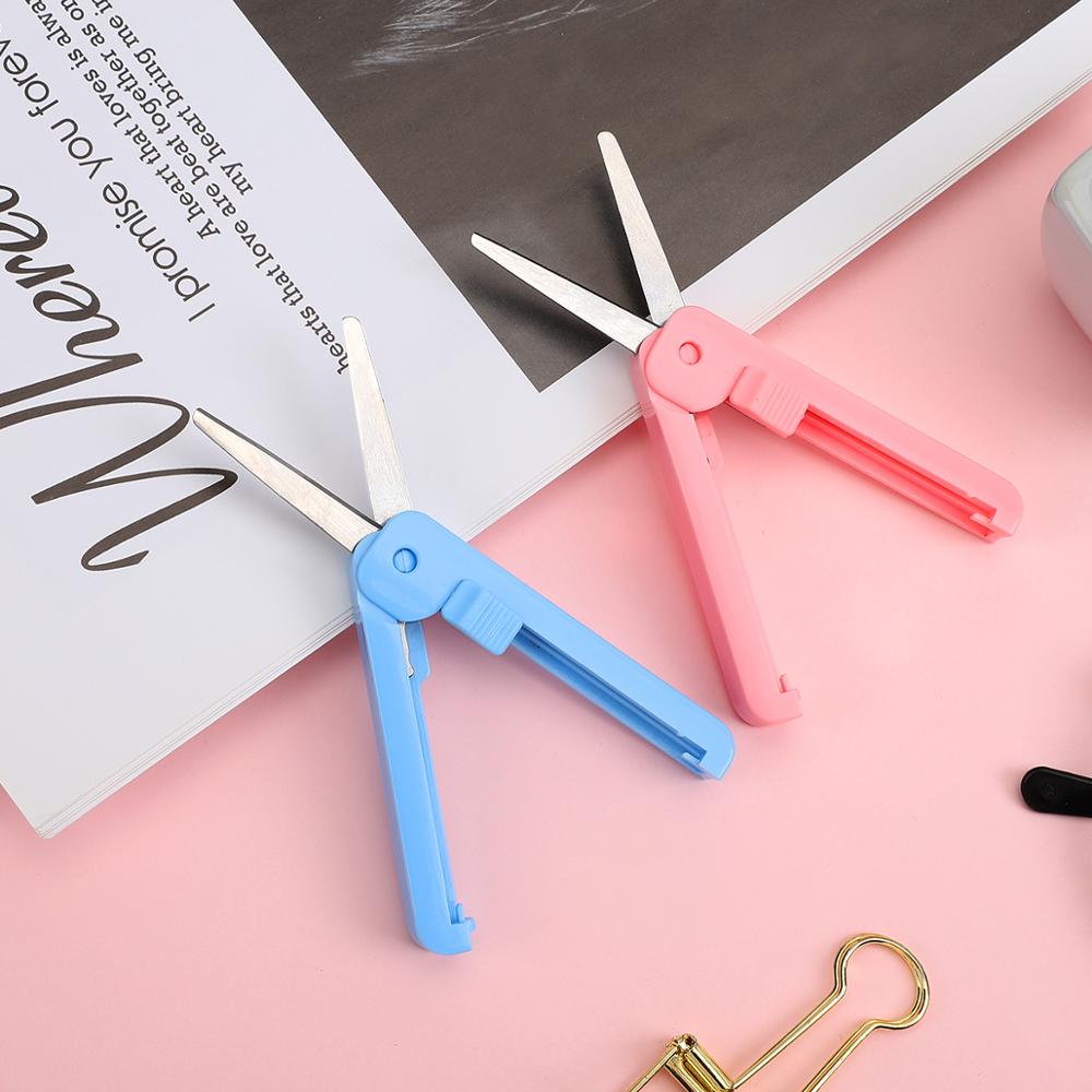 Crafting Portable Scissors Paper-cutting Folding Safety Scissors Mini Stationery Scissors Office And School Hand Cut Supplies