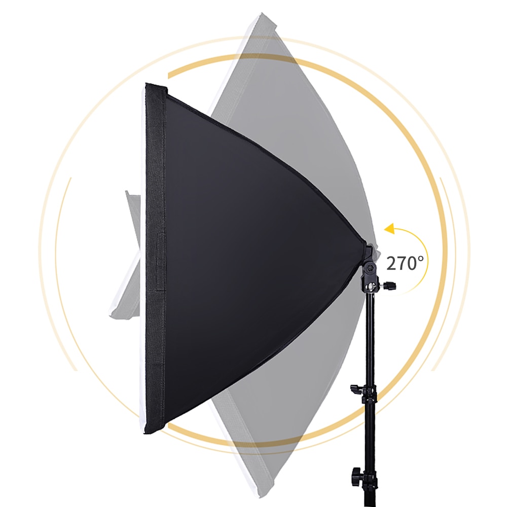 Fotografie Softbox Verlichting Kits 50X70Cm Licht Systeem Soft Dozen Voor Foto Studio Apparatuur