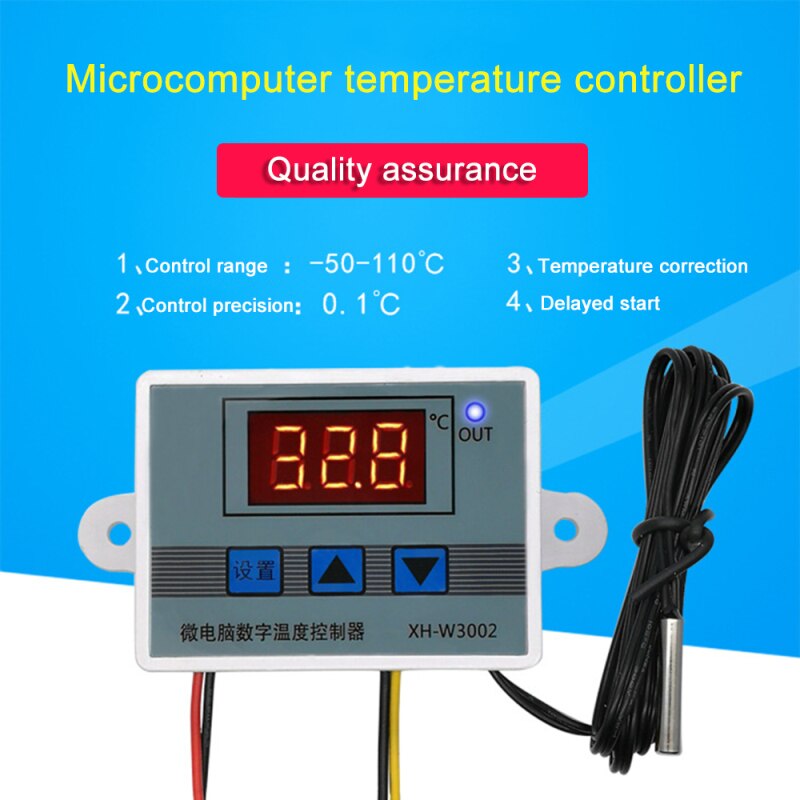 3Pcs 220V Digitale Led Temperatuur Controller 10A Thermostaat Sonde Slimme Temperatuurregeling Systeem Familie Intelligentie: 02 3PCS