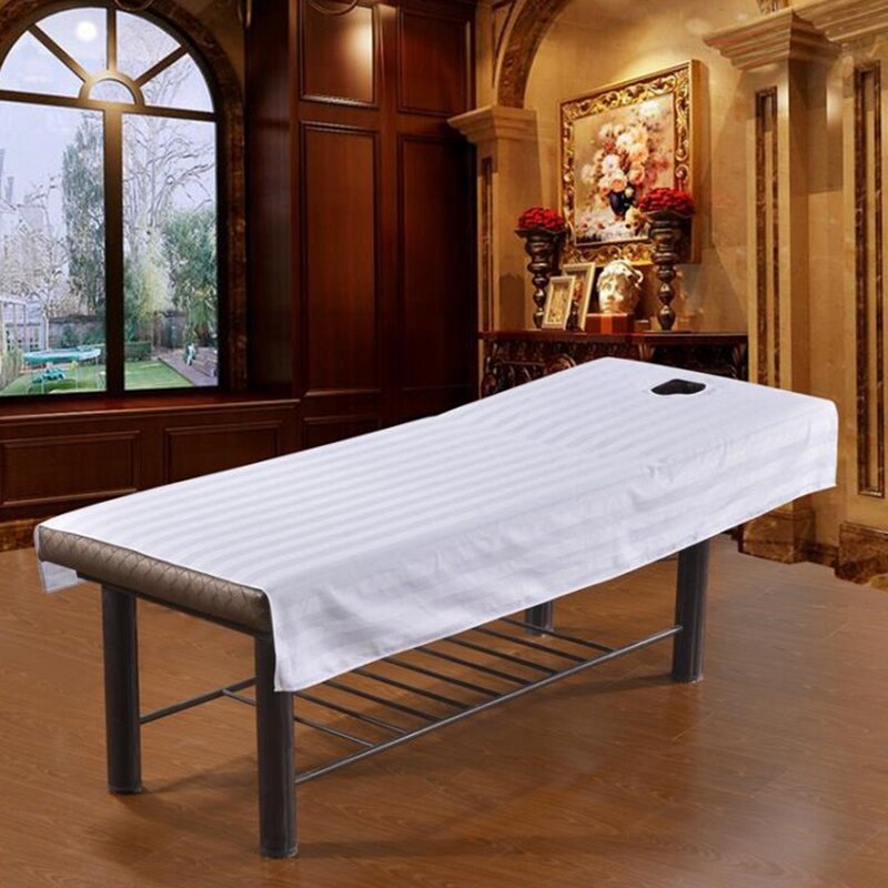Schoonheid Bed Eenvoudige Katoenen Massage Lakens Spa Speciale Katoenen Riem Gat Schoonheidssalon Lakens Speciale Massage Doek Gat Handdoek: Default Title