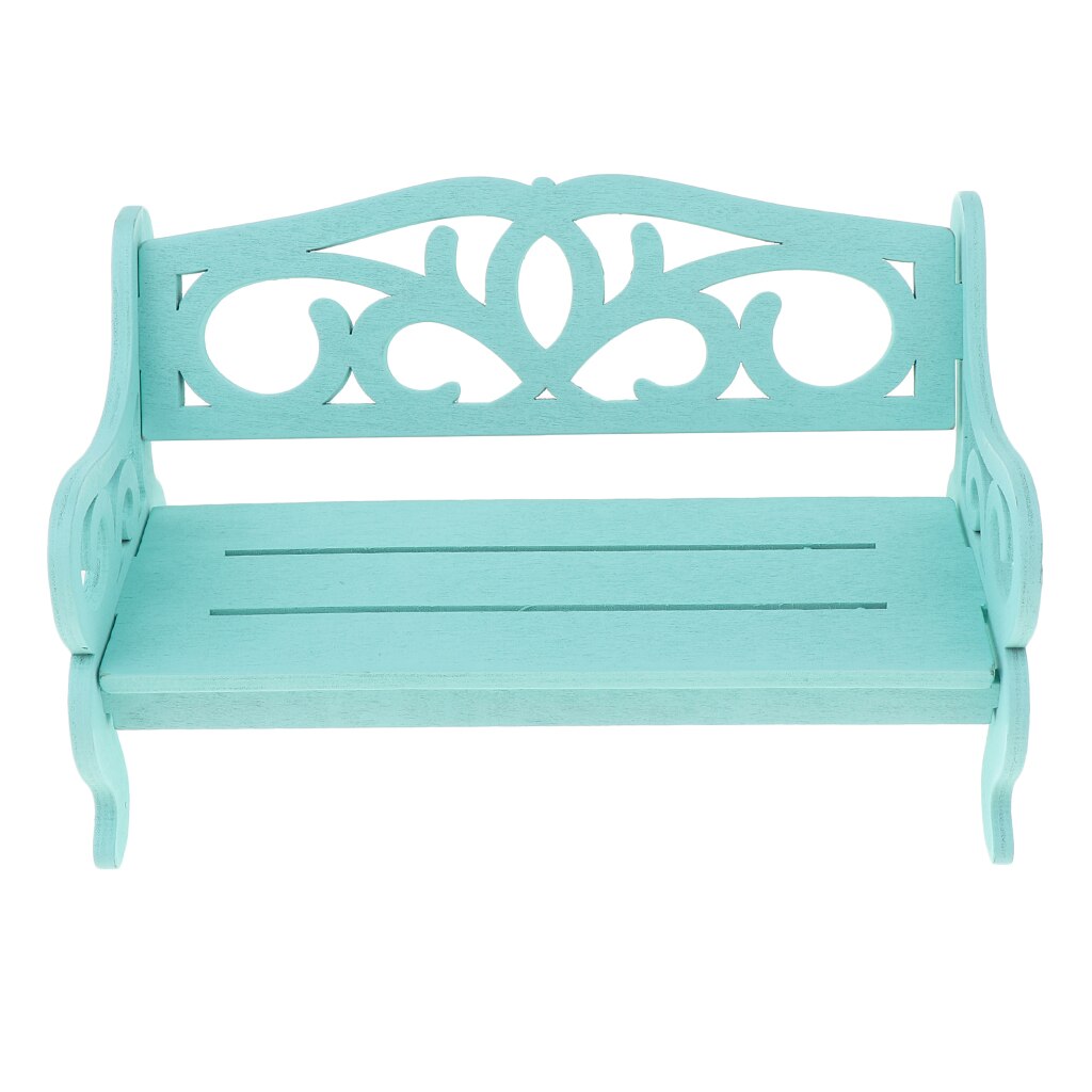 1/6 Fata bambola Giardino Intagliato Panchina Mobili per Blythe Verde