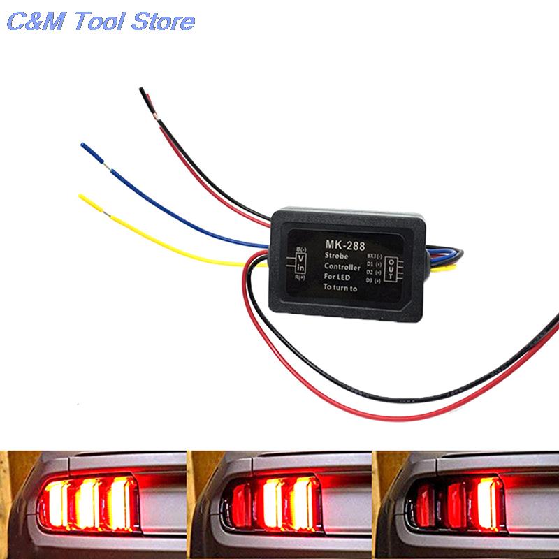 Chase Flash Module Boxes 3 Step Sequential Universal For Car Turn Signal Light