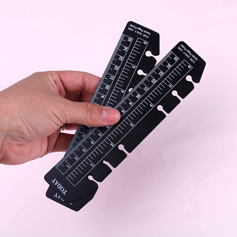 PVC 6/7 fori righello per legante pianificatore taccuino 2pz bella indice ufficio scolastico righello segnalibro taccuino accessori classico