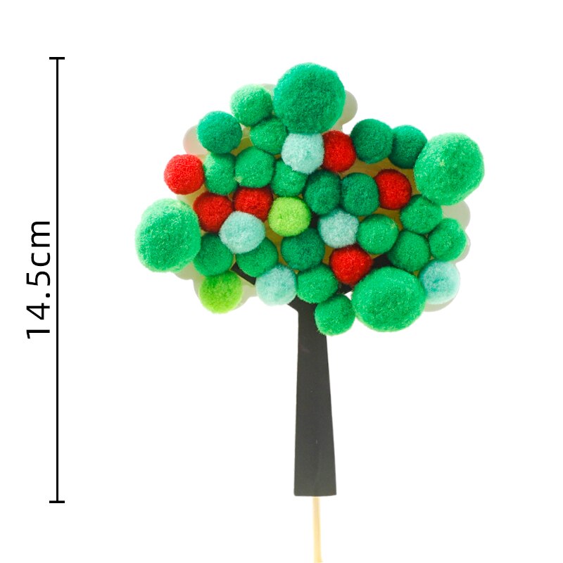 Princess Girl Happy Birthday Cake Topper Soft pottery Tree Insert Decor Apple tree Mushroom Cabin Baking Cakes Decoration: 10