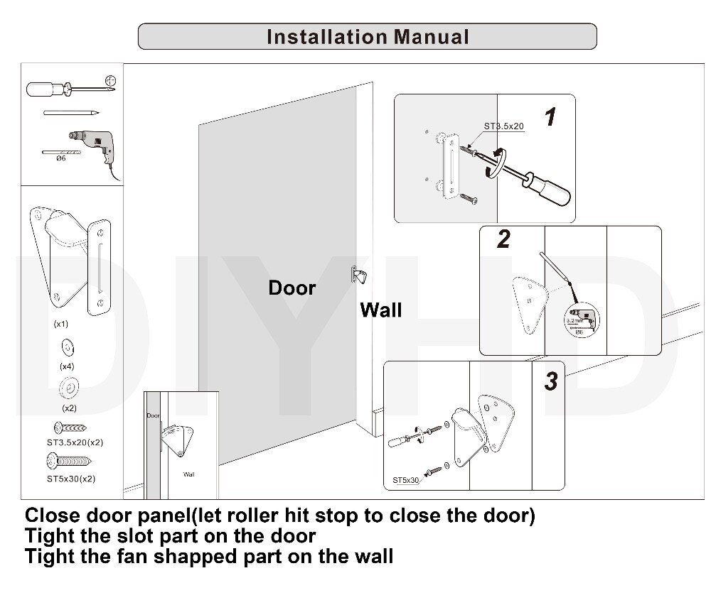 DIYHD barn door lock stainless steel barn door latch black barn door lock for sliding barn door
