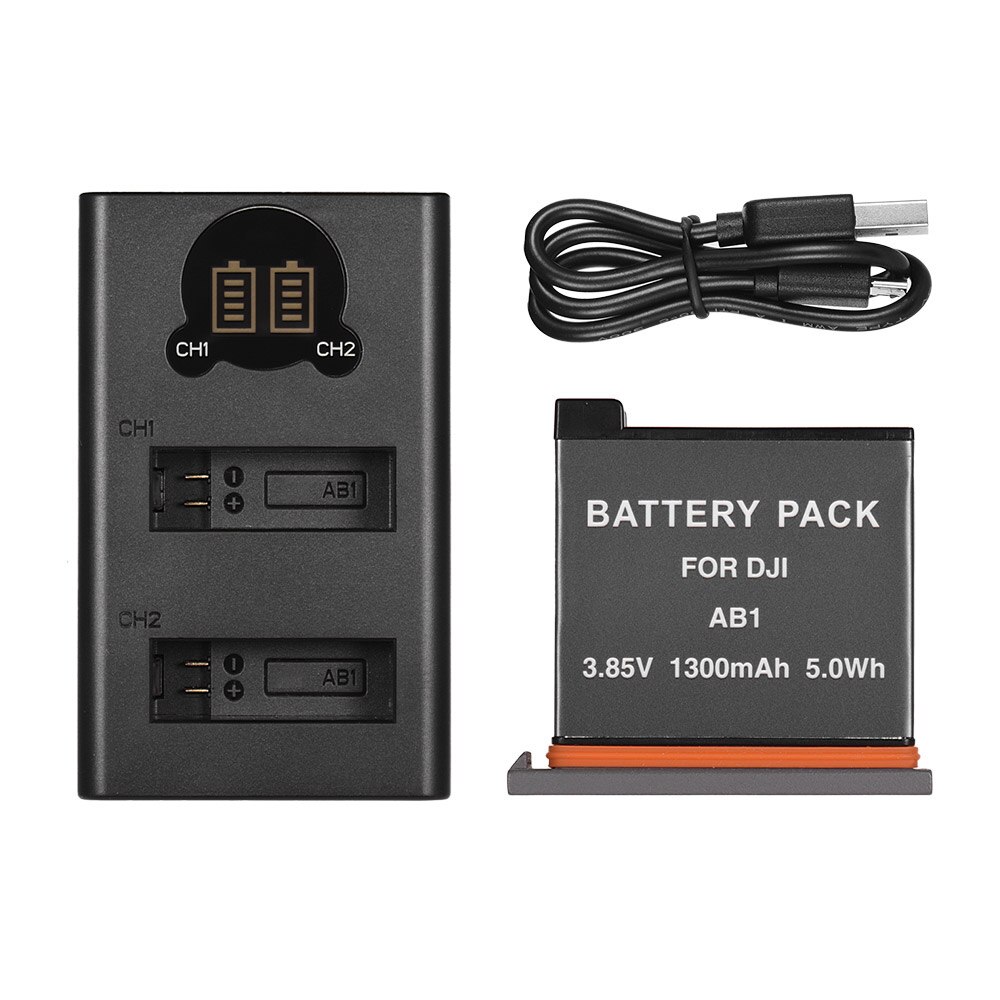 Opladen Kit Lcd Smart Display Dual Port Dual Channel Charger Met 1300Mah Oplaadbare Li-Ion Batterij Usb Oplaadkabel